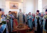 Преосвященнейший Мстислав, епископ Тихвинский и Лодейнопольский, совершил Всенощное бдение в г.Подпорожье